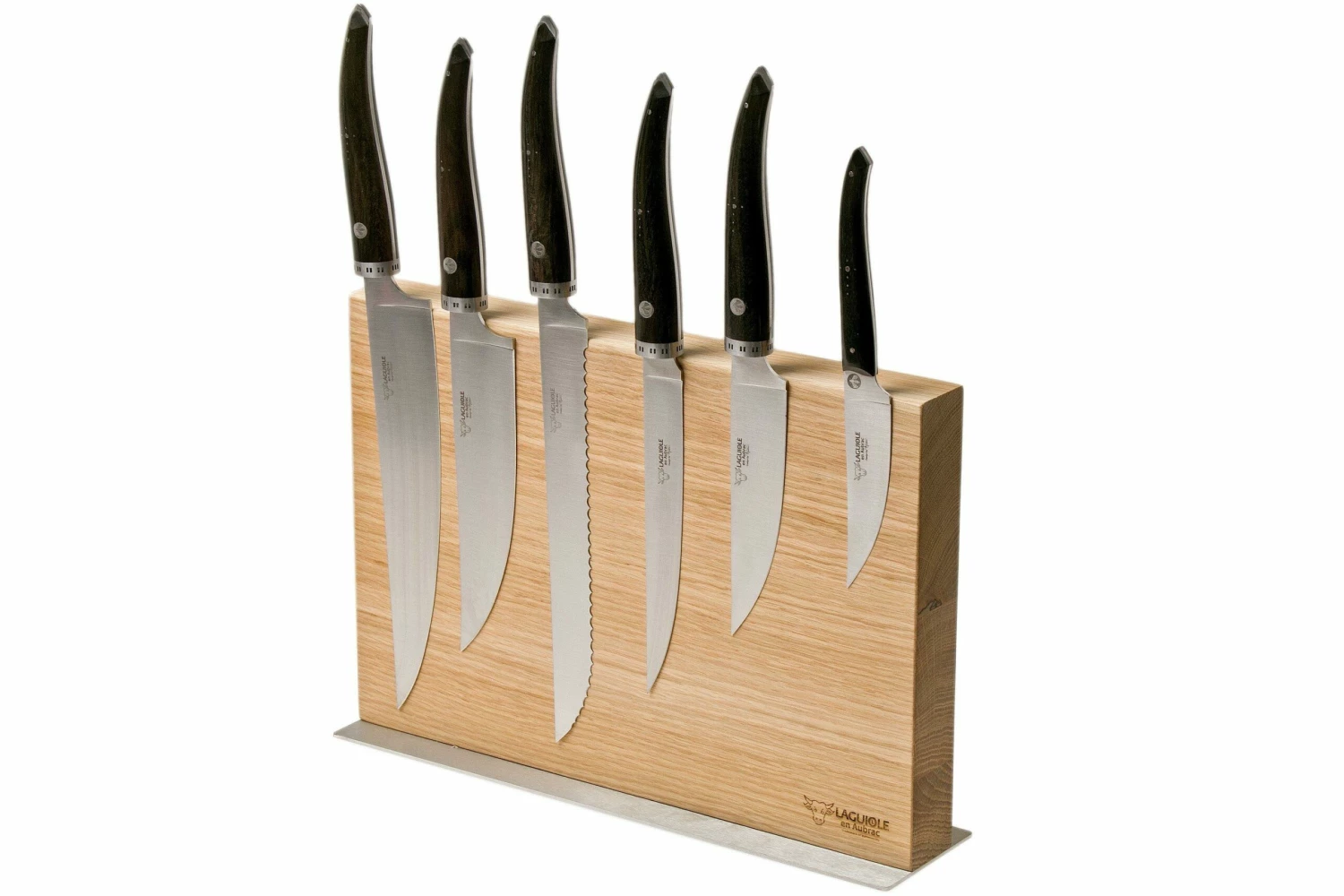 Laguiole En Aubrac Gourmet COL99CUIGOEBIB Set De 6 Couteaux Bois D'ébène Avec Bloc à Couteaux 4 Laguiole En Aubrac Gourmet COL99CUIGOEBIB Set De 6 Couteaux Bois D'ébène Avec Bloc à Couteaux – Image 2