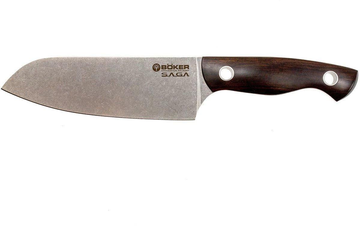 Böker 130366, Saga Couteau Santoku, Bois De Grenadille 3 Böker 130366, Saga Couteau Santoku, Bois De Grenadille