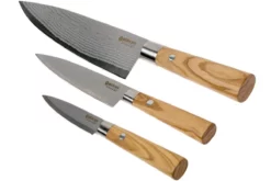 Böker Damast Olive Ensemble De Trois Couteaux, 130440SET 9 Böker Damast Olive Ensemble De Trois Couteaux, 130440SET -KNIVESANDTOOLS Soldes BO130440SET 03 boker bo130440set 03