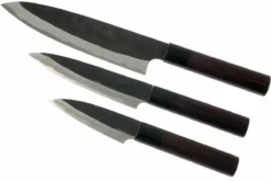 Eden Kanso Aogami Ensemble De Couteaux (3 Pièces) -KNIVESANDTOOLS Soldes EQ2040 S01 01 eden kanso aogami messenset eq2040 s01 d1