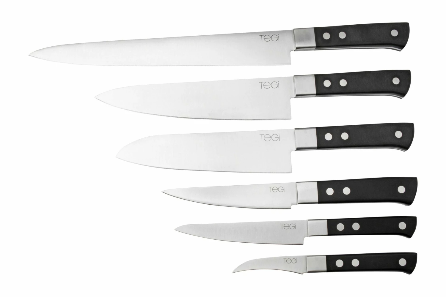 Maserin TEGI 2500TG02-N Set De 6 Couteaux De Cuisine Avec Sac Enroulable, Noir 3 Maserin TEGI 2500TG02-N Set De 6 Couteaux De Cuisine Avec Sac Enroulable, Noir