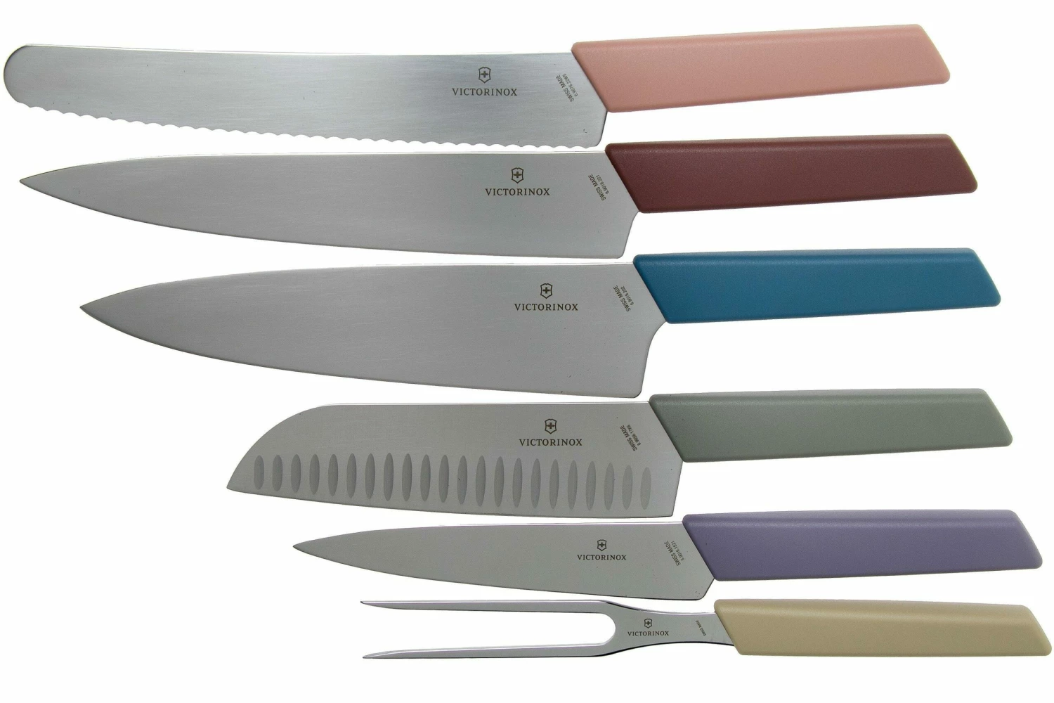 Victorinox Swiss Modern, Set De 6 Couteaux De Cuisine Avec Bloc, Mixed Colors 6 Victorinox Swiss Modern, Set De 6 Couteaux De Cuisine Avec Bloc, Mixed Colors – Image 4