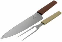 Victorinox Swiss Modern Couteau à Trancher Et Fourchette à Viande, Rouge Et Beige 8 Victorinox Swiss Modern Couteau à Trancher Et Fourchette à Viande, Rouge Et Beige -KNIVESANDTOOLS Soldes VT6 9096 21G 03 victorinox scaled