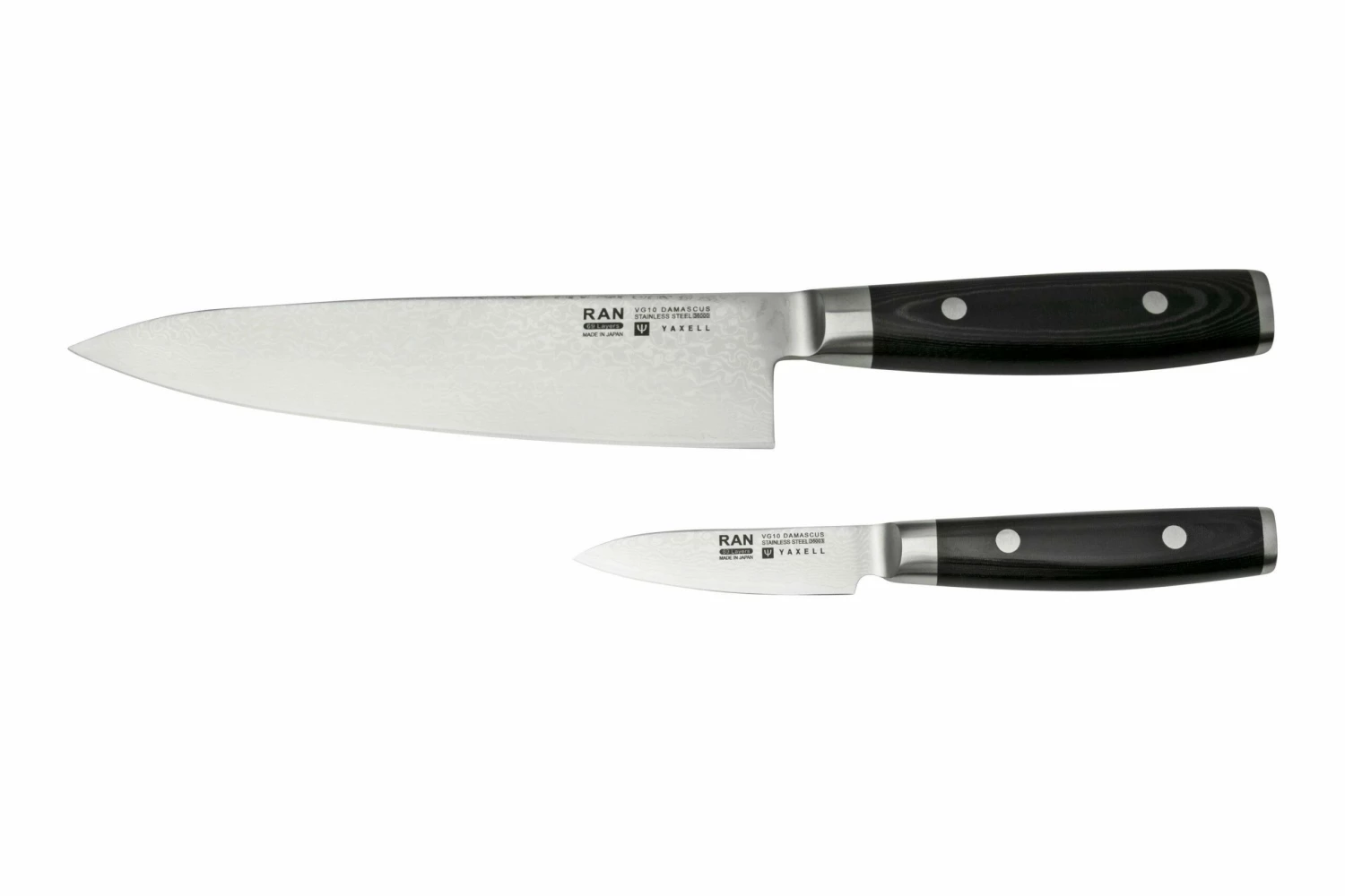 Yaxell Ran 36423, Set De Couteaux 2 Pièces, Couteau De Chef 20 Cm Et Couteau à éplucher 8 Cm 3 Yaxell Ran 36423, Set De Couteaux 2 Pièces, Couteau De Chef 20 Cm Et Couteau à éplucher 8 Cm